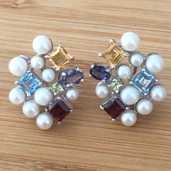 $72 Ross-Simons Designer Estate Stud Earrings Sterling Marked RS 925 CHINA - Picture 5 of 5